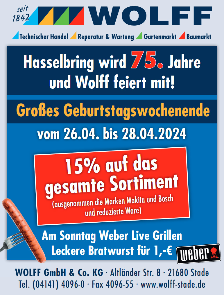 Hasselbring wird 75 Jahre und Wolff feiert mit!
