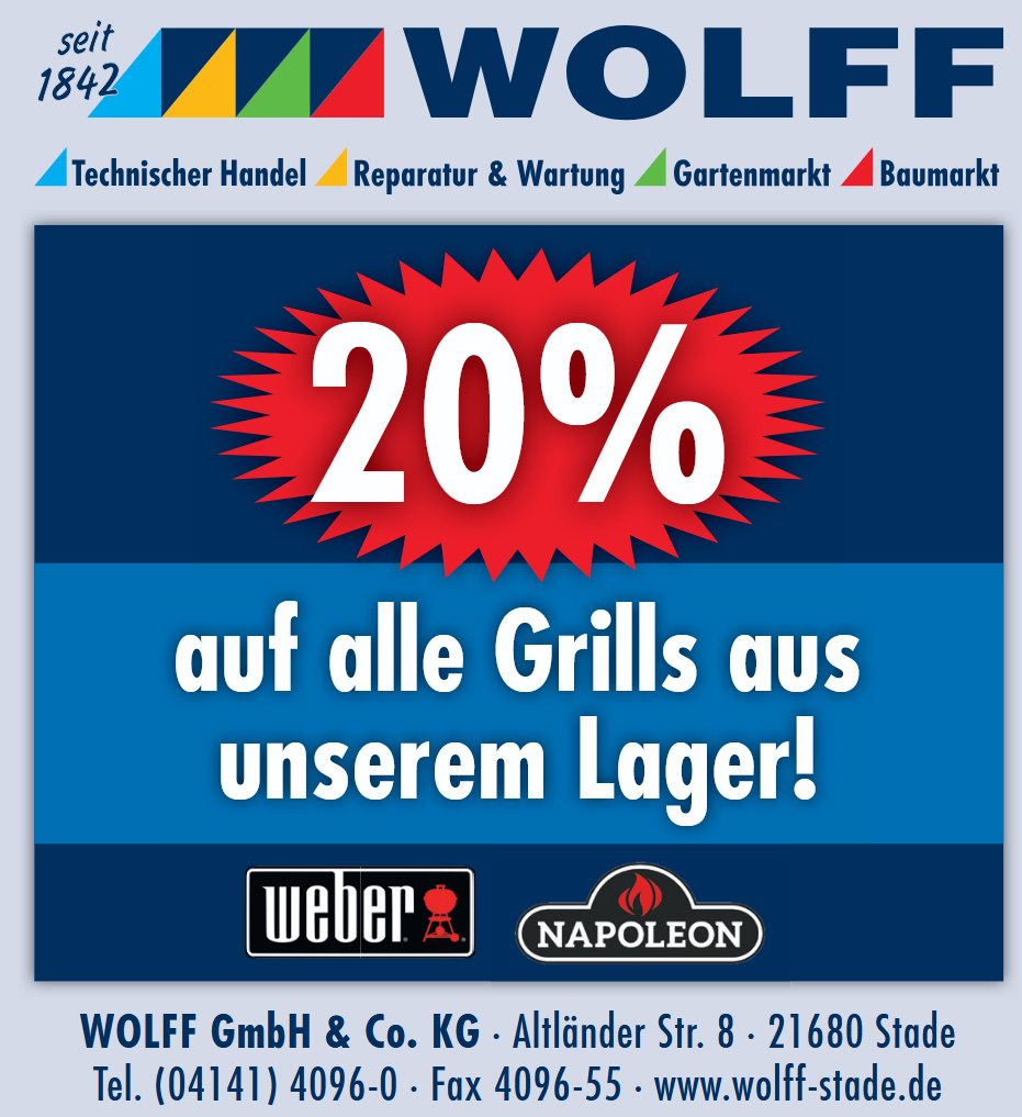20% auf alle Grills aus unserem Lager!