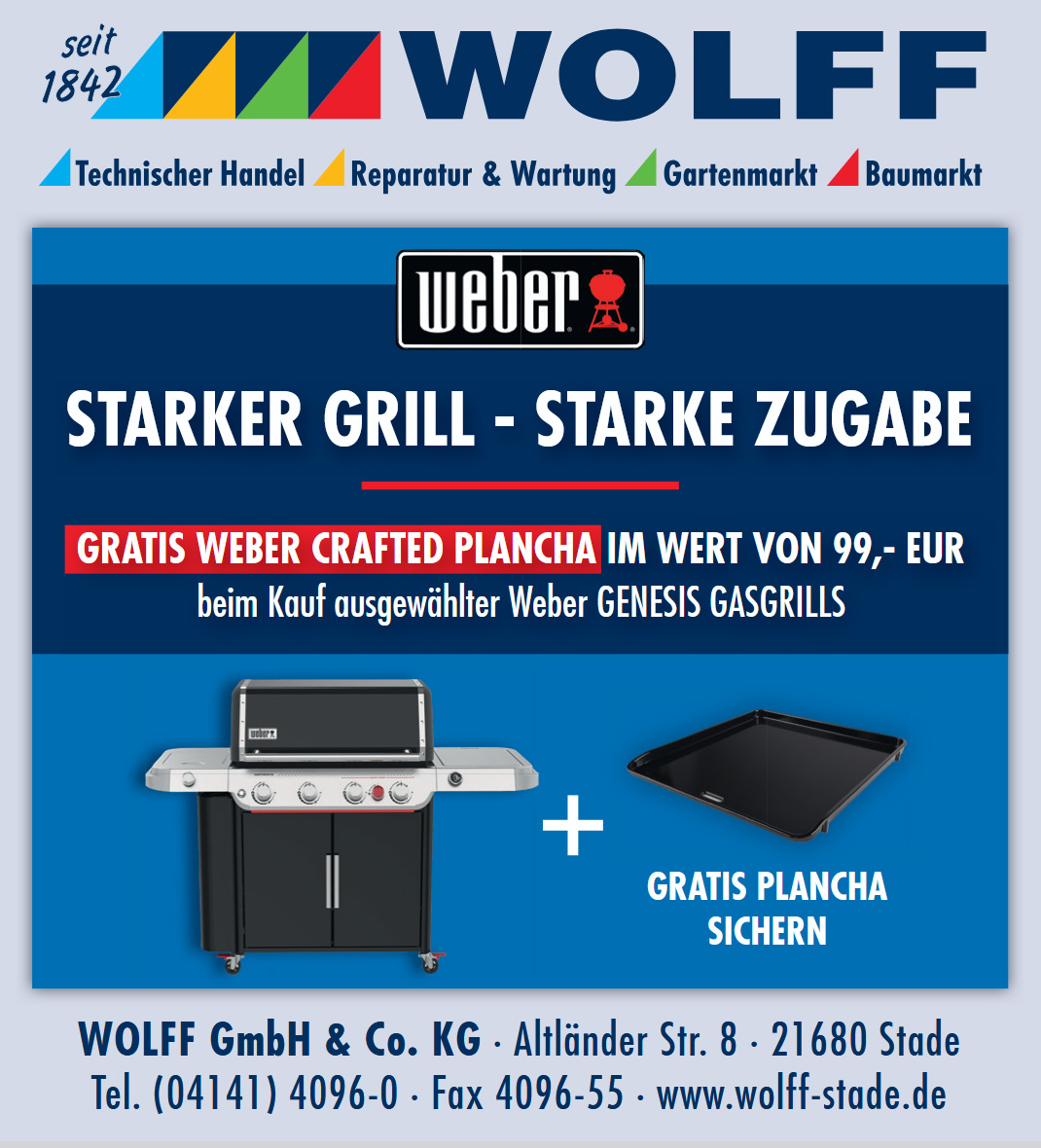 GRATIS WEBER CRAFTED PLANCHA IM WERT VON 99,- EUR beim Kauf ausgewählter Weber GENESIS GASGRILLs